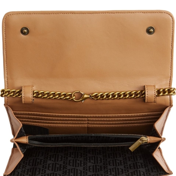 Kurt Geiger NWT London Soho Drench Leather Wallet on a Detachable Chain - Picture 11 of 13